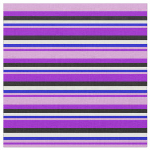 Tecido Padrão de Violeta Escuro, Ameixa, Azul, Branco e P