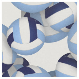 Tecido padrão de volicbolas azul-claro-marinho
