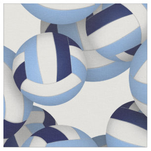 Tecido padrão de volicbolas azul-claro-marinho
