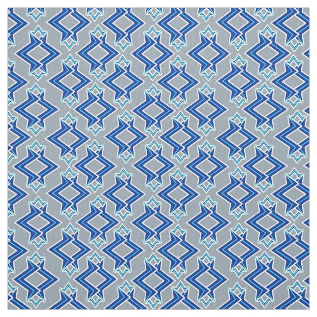 Tecido Padrão de wallpaper Art Deco, Cinzas / Cinzas e az (Modelo)
