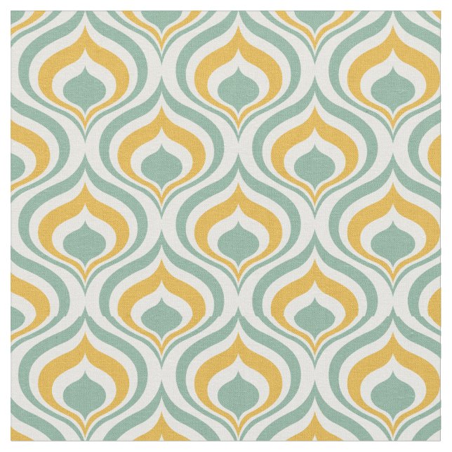 Tecido Padrão de wallpaper da década de 70 (Detalhe)