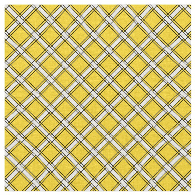 Tecido Padrão de xadrez amarelo e branco (Detalhe)