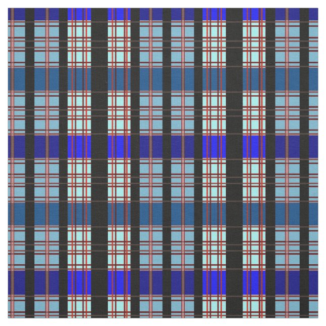 Tecido Padrão de Xadrez Azul Verdadeiro (Modelo)