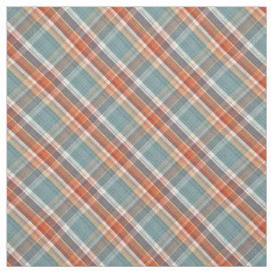 Tecido Padrão de Xadrez branca cor de coral azul escuro