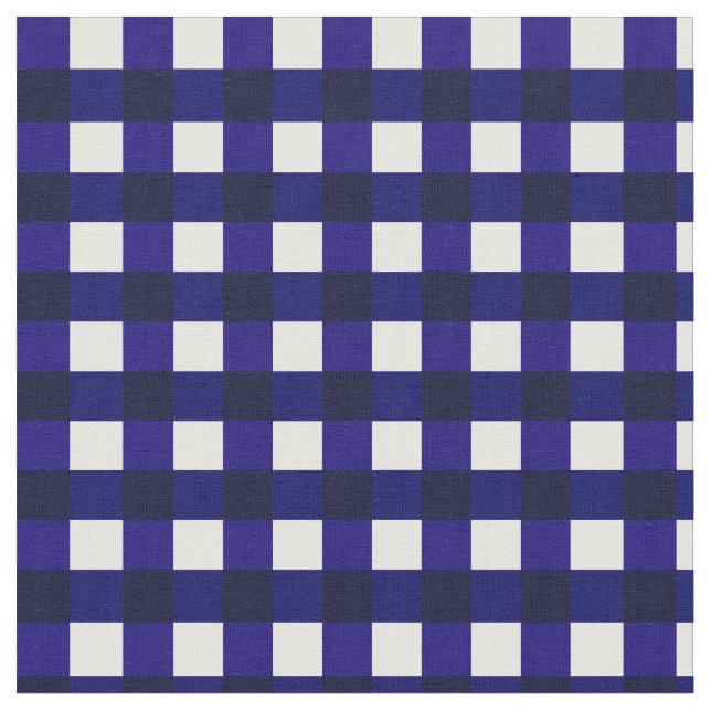 Tecido Padrão De Xadrez De Gingham De Buffalo Azul E Bran (Detalhe)
