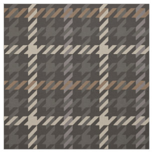 Tecido Padrão de xadrez de houndstooth neutro de moda de