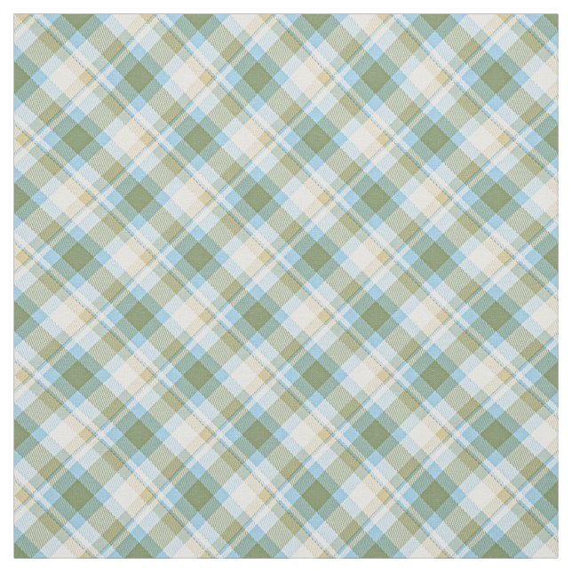 Tecido Padrão de Xadrez de Tartan Branco Azul Azul Claro  (Modelo)