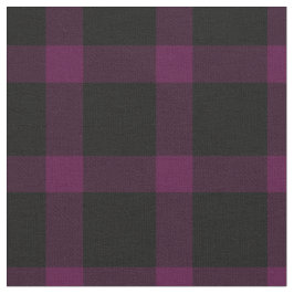 Tecido Padrão de Xadrez de Tartan Roxo e Preto