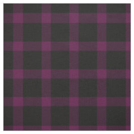 Tecido Padrão de Xadrez de Tartan Roxo e Preto