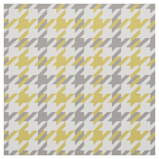Tecido Padrão de xadrez do dente de cinza amarelo retrógr (Modelo)