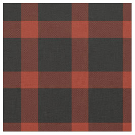 Tecido Padrão de Xadrez do Tartan Vermelho e Negro