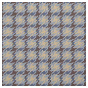 Tecido Padrão de xadrez houndstooth neutro de moda de ten