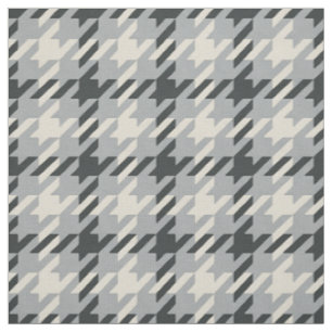 Tecido Padrão de xadrez houndstooth neutro de moda de ten