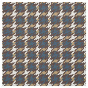Tecido Padrão de xadrez houndstooth neutro de moda de ten