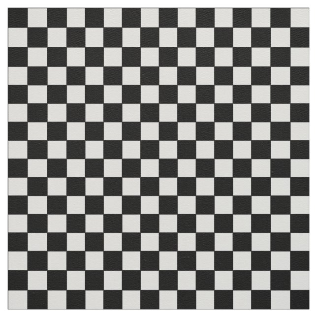 Tecido Padrão de xadrez preto e branco (Modelo)
