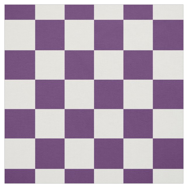 Tecido Padrão de Xadrez Quadrado Xadrez Branco Roxo (Modelo)