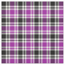 Padrão de Xadrez roxo, preto e branco