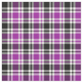 Tecido Padrão de Xadrez roxo, preto e branco