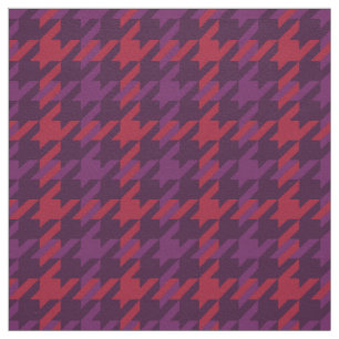 Tecido Padrão de xadrez roxo roxo roxo vermelho