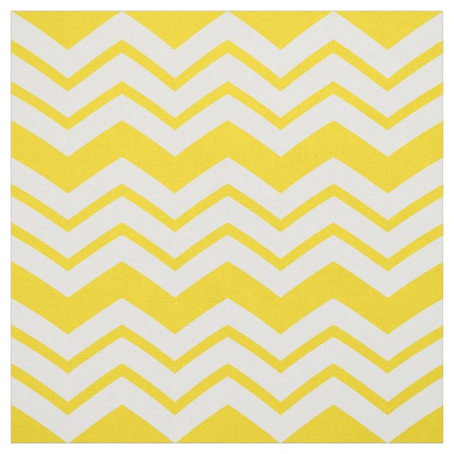 Tecido Padrão de ziguezague em chevron branco amarelo (Modelo)