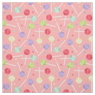 Tecido Padrão Decora Kei Pastel Candy Lollipops