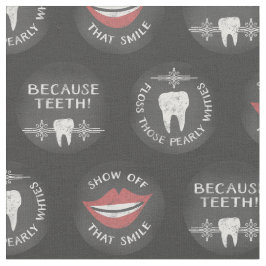 Tecido Padrão Dentista Engraçado - Higienista Dental Boni