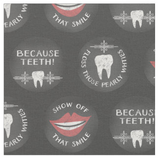 Tecido Padrão Dentista Engraçado - Higienista Dental Boni