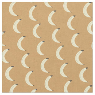 Tecido Padrão Desenhado da Mão Amarela das Bananas