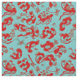 Tecido Padrão Design Oriental