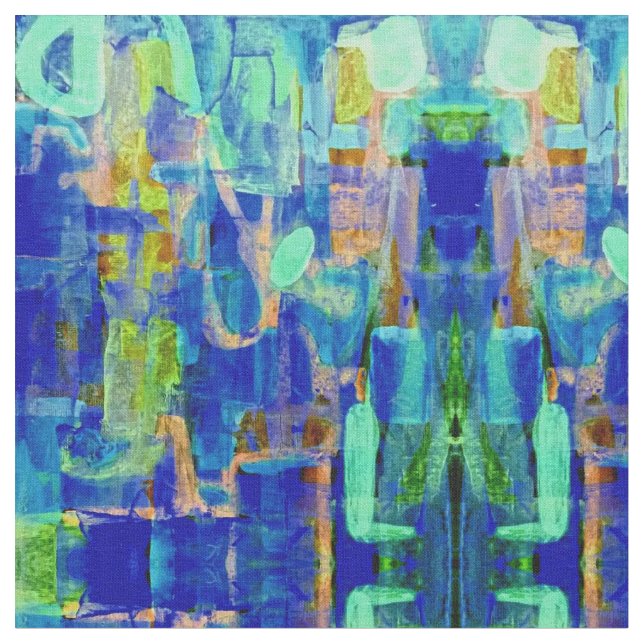 TECIDO PADRÃO DESIGNER SPATIEL DROGA EM AZUL (Detalhe)