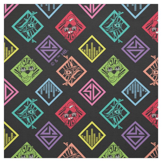 Tecido Padrão DJ Scooby-Doo (Modelo)