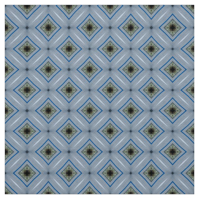 Tecido Padrão do Azulejo Design do Estilo Azul Gli (Modelo)