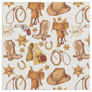 Tecido Padrão do cowboy ocidental