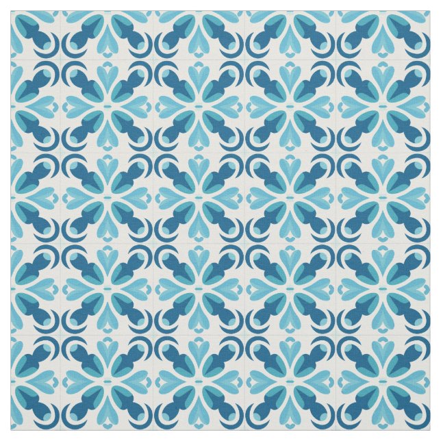 Tecido Padrão do estilo do Azulejo azul (Modelo)