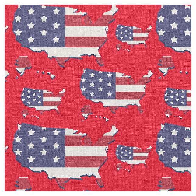 Tecido Padrão do Mapa de Sinalizador dos Estados Unidos (Detalhe)