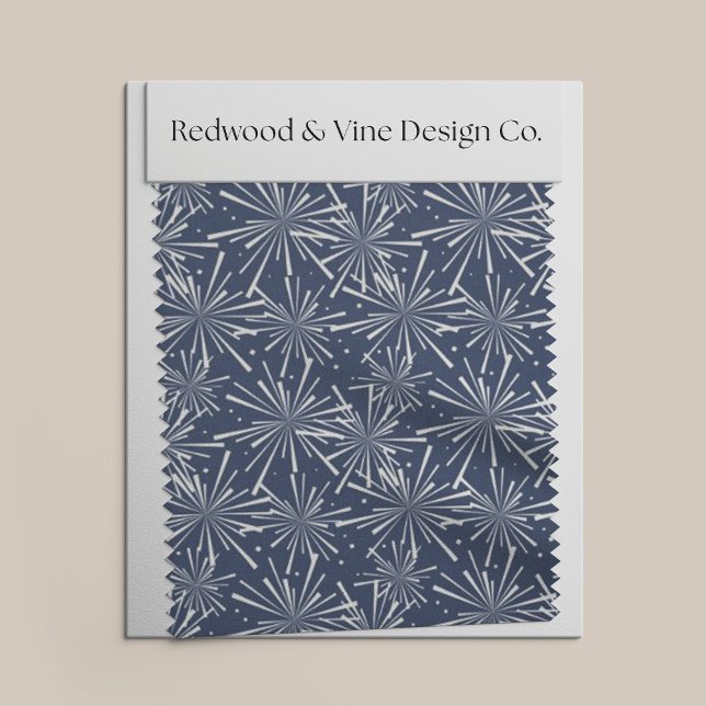 Tecido Padrão do Marinho e White Fireworks (Criador carregado)