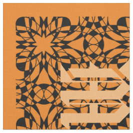 Tecido Padrão do Monograma do Estilo Vintage