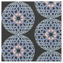 Tecido Padrão do Nó Celta Azul Mandala