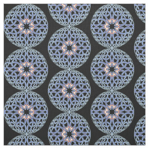Tecido Padrão do Nó Celta Azul Mandala