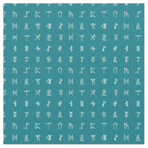 Tecido Padrão do Símbolo Norse Rune