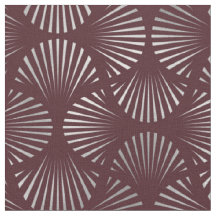 Padrão do ventilador Maroon e Silver Art Deco