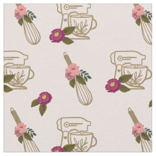 Tecido Padrão do Whisk Floral Chic e Misturador de Suport