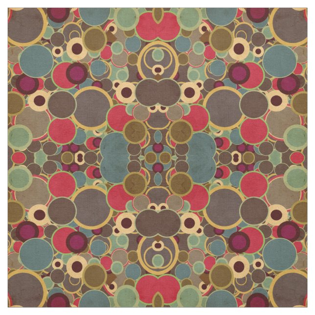 Tecido Padrão dos Círculos do Médio do Século Vint (Modelo)