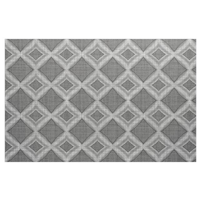 Tecido Padrão dos quadrados da Cinza Faux Batik Linen da  (Fat Quarter)