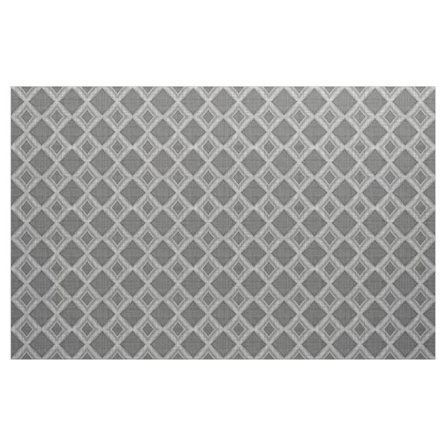 Tecido Padrão dos quadrados da Cinza Faux Batik Linen da  (Fat Quarter)