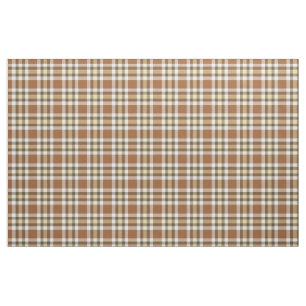 Tecido Padrão dos quadrados de Tartan amarelo-marrom-escu