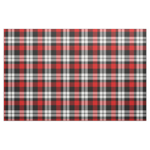 Tecido Padrão dos quadrados de Tartan branco preto-escur