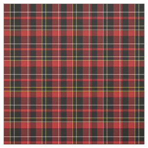 Tecido Padrão dos quadrados do Tartan Branco Amarelo-Verm