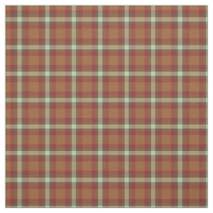 Tecido Padrão dos quadrados do Taupe Vermelho Beige Dark