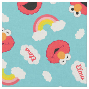 Tecido Padrão Elmo e Rainbows